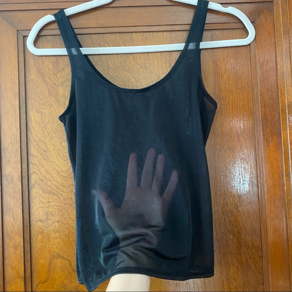 Sheet Black Tank Top